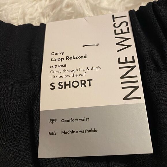 *NWT* Nine West Black Small Short Pants - Picture 3 of 7